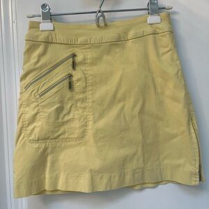 Jamie Sadock Yellow Mini Skirt with Zipper Details